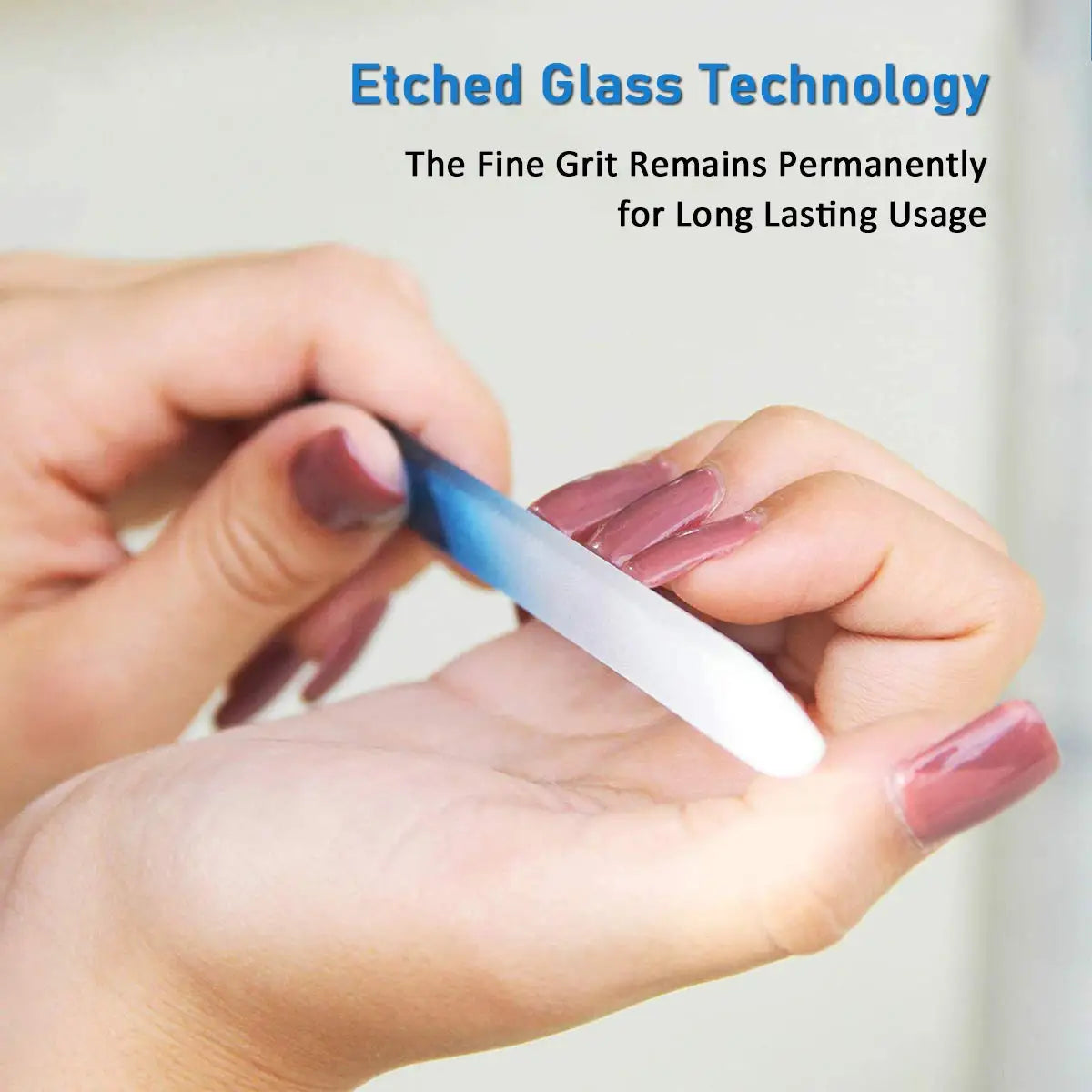1/3 Pack Crystal Glass Fingernail File for Natural Nail Professional Glass Nail File Double-Sided Gentle Nail Care