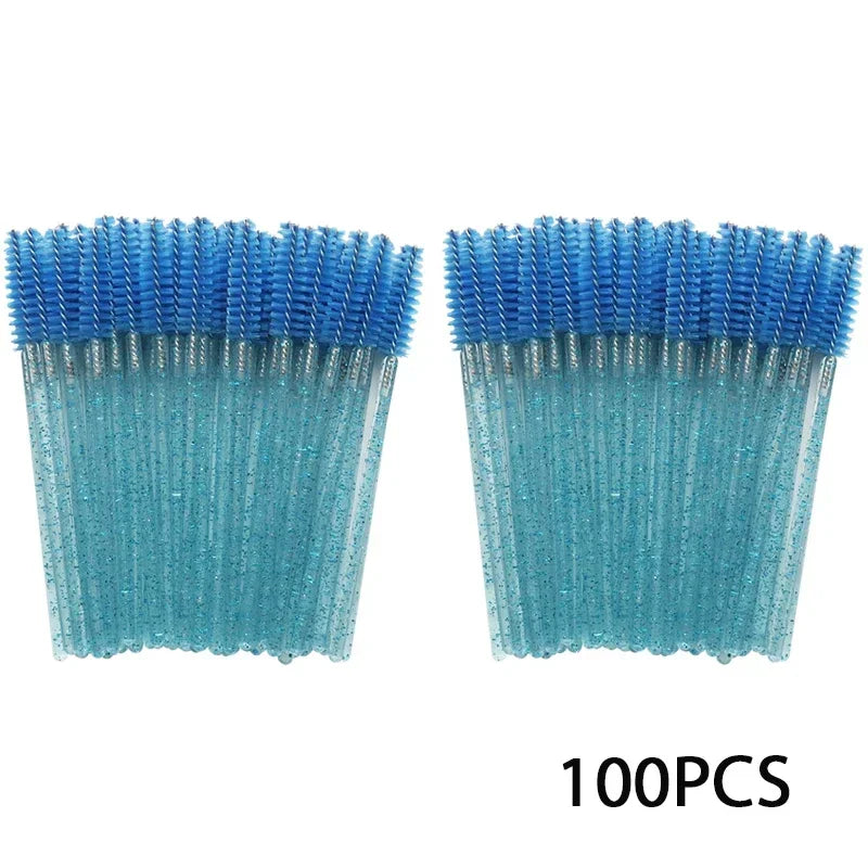 Wholesale 100PCS Mascara Spoolies Disposable Eyelash & Eyebrow Brushes for Salon, Extension & Makeup eyelash extension supplies