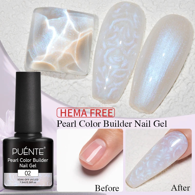 PUENTE 15ML Vitamin E Base Coat Gel Nail Polish For Soft Thin Breaking Nails Strengthen Soak Off UV Gel Varnish For Nail Care