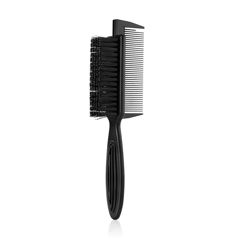Double-sided Professional Barber Neck Brush Comb Black Small Hair Styling Comb Shaving Beard Salon Carving Duster Cleaning Brush