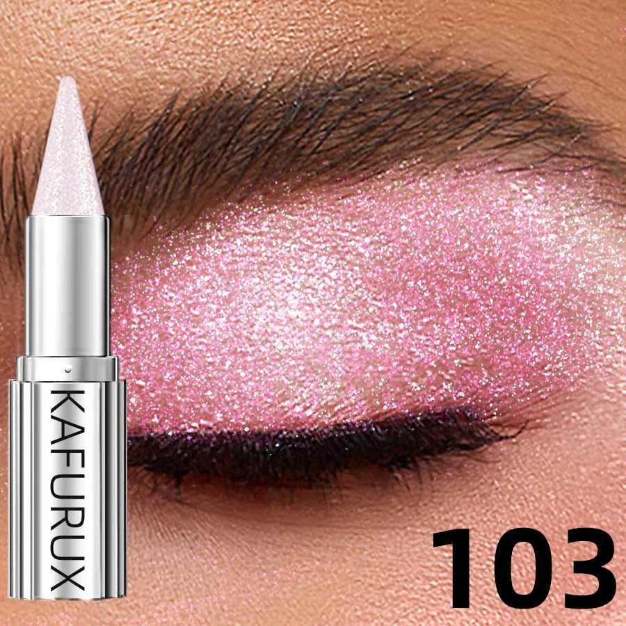 12 Colors Metallic White Black Purple Eyeshadow Pencil Glitter 1pc Liner Pen Highligter Long Lasting Blue Cream Eye Shadow