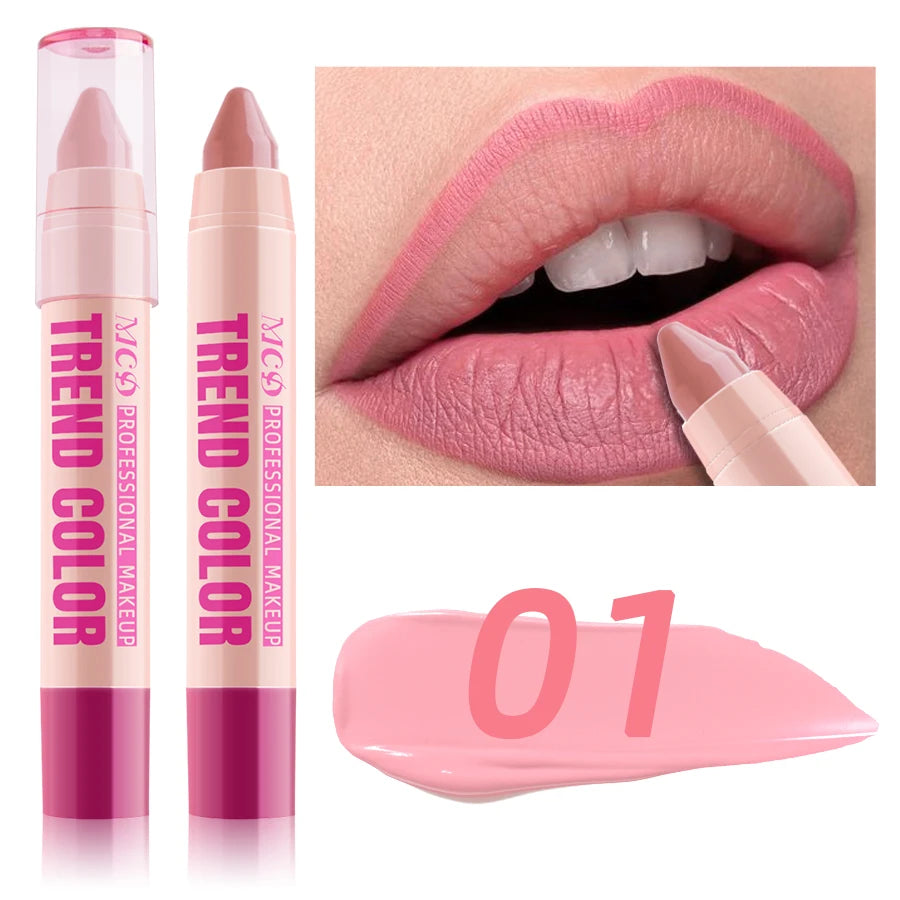 Moisturizing 12 Color Lipliner Pen Waterproof Plumping Stain Lipstick Natural Nude Pink Lip Liner Outline Lips Contour Makeup Fo