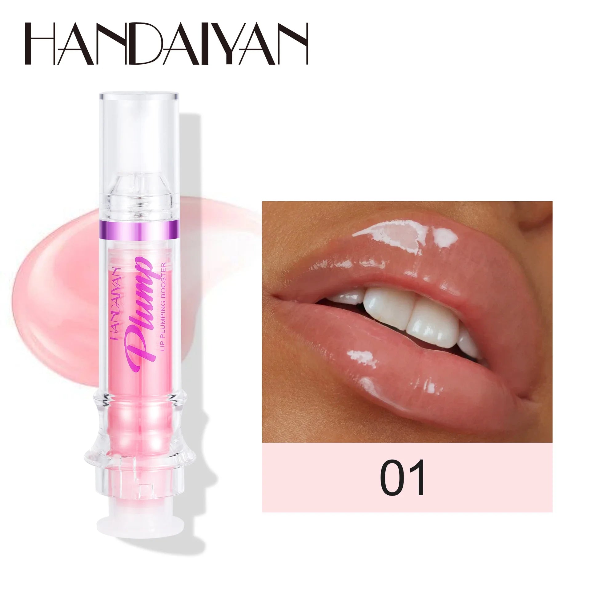 HANDAYAN 6-Color Lip Plumping Booster Moisturizing Clear Lip Gloss Plumping Honey Lip Oil Rich Lips Lipgloss Makeup