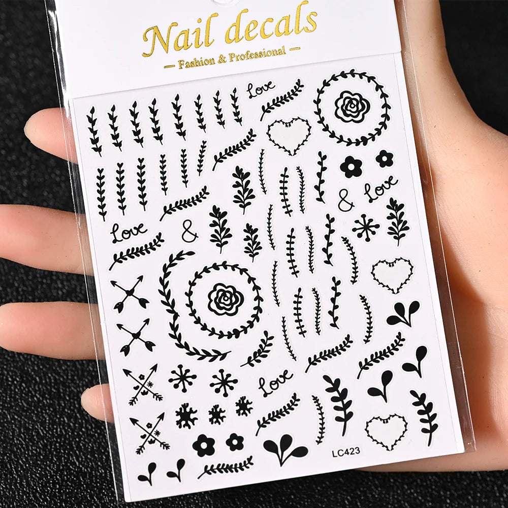 3D Gold Sun/Moon/Star Bronzing Nail Art Sticker 8*10cm Laser Star Moon Design Nail Decal Gold Silver Self-Adhesive Slider &*&