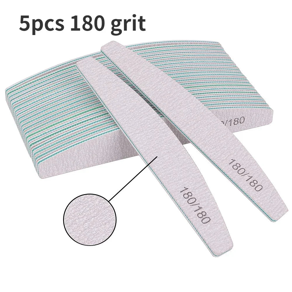 Nail File 100 To 240 Professional Tools Emery for Manicure Lime 240 Sandpaper Gel Polishing Files for Nails Buffers Set Polisher