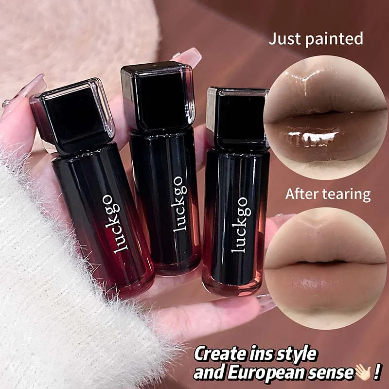 Peel Off Lip Stain Tint - Waterproof Smudge-Proof Matte Liquid Lipstick, Transfer Resistant Non-Sticky,6 Colors for Daily Makeup