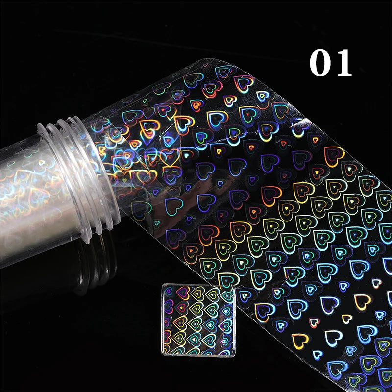 Blue Ink Marble Blooming Foil Nail Art Stickers Set With Flower Gilding Pattern Nail Transfer Decals Decorations Nail Accessorie