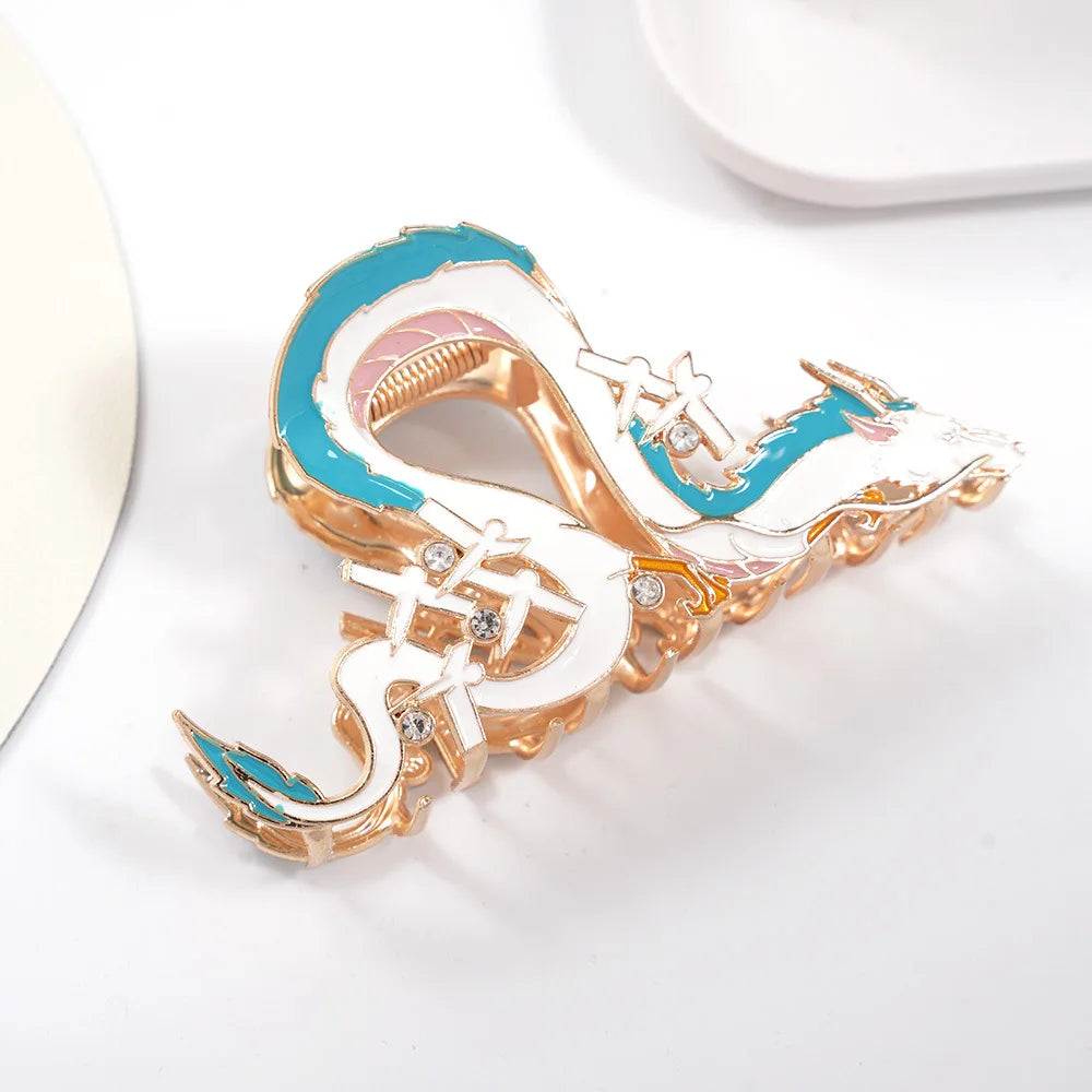 Vintage Anime Hair Claw Japanese Comic Cartoon Style Alloy Hair Clips Hair Accessories for Women Girls Unique Shark Clips