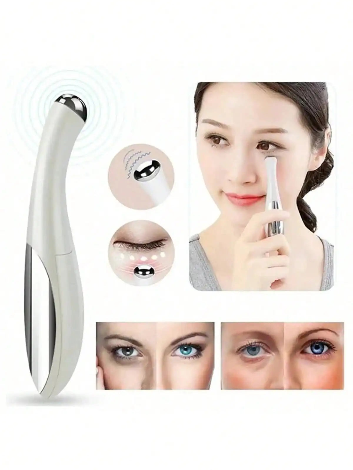 Electric Eye Massager Vibration Wrinkle Anti-Ageing Eye Massage Dark Circle Removal Beauty Face Eye Care Pen