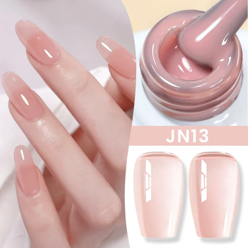 BORN PRETTY 10ml Jelly Nude Gel Nail Polish 50 Colors Semi Transparent Nail Art Nail Supplies Soak off UV LED Nails Gel Varnish