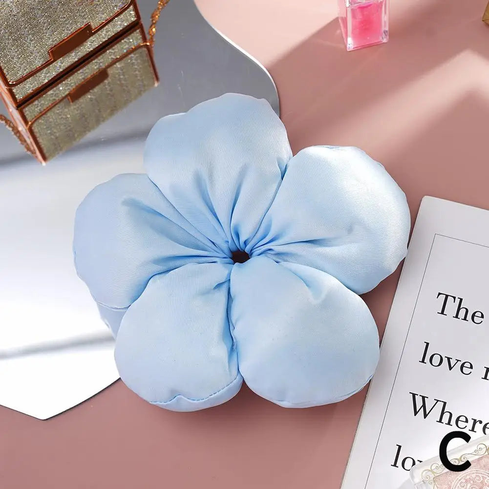 Korean Creative Exaggerated Flower Scrunchie Headdress Women Girl Trendy Design Elastic Hair Band Vacation Hair Accessories