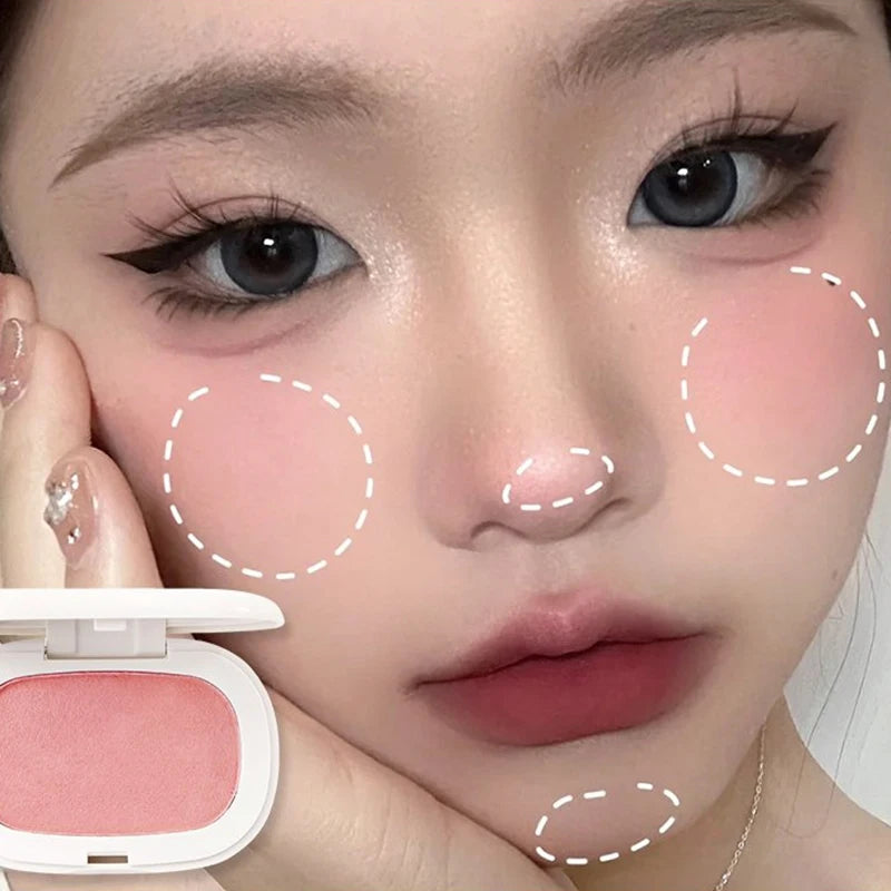 Cream Matte Blusher Rouge Rubores Cute Mousse Blush Cheek Bronzer Contour Waterproof High Pigment Highlights Korean Makeup Dupes