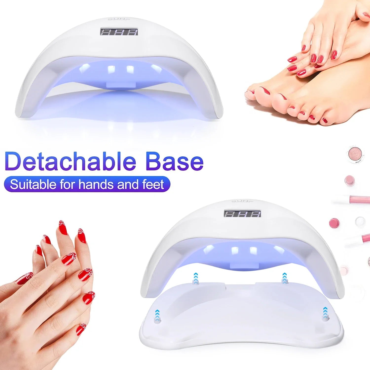 UV LED Nail Lamp 48W for Professional Saloon Fast Nail Gel Dryer With 4 Timers Automatic Sensor LCD Display