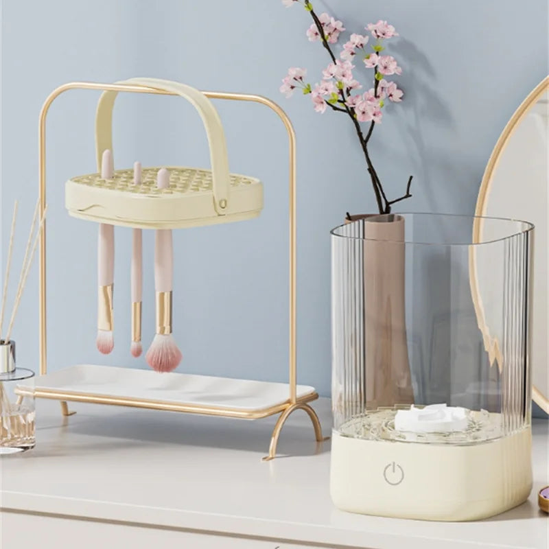 USB Plug 3 In 1 Electric Makeup Brush Cleaner Rechargeable Makeup Brushes Cleaning Tool Automatic Makeup Brush Cleaning Device