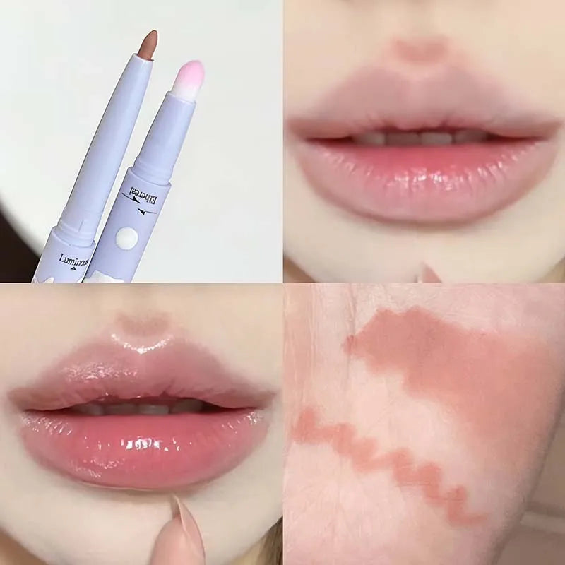 Mist Pink Peach Matte Lipliner Pen Waterproof Plumping Quick-dry 2 in 1 Lipstick Pencil Natural Lip Liner Outline Contour Makeup