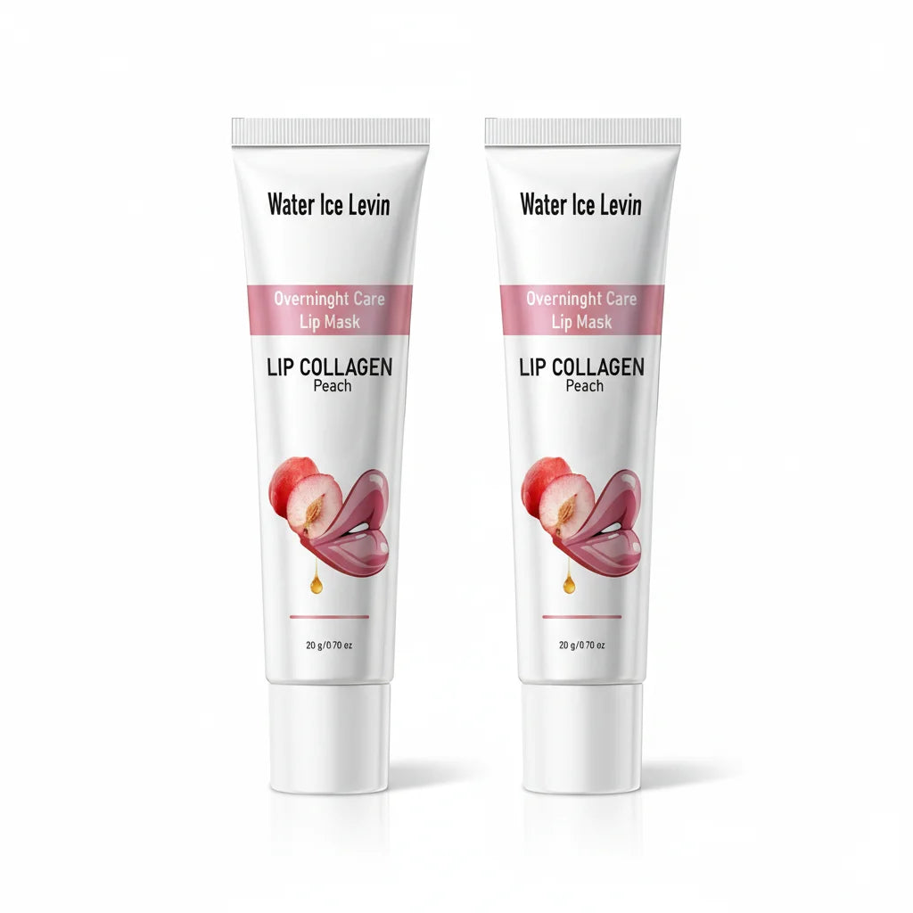 Peach Collagen Overnight Lip Mask with Peptide & Aloe Vera Peel-Off Nourishing Hydrating Lip Care Treatment