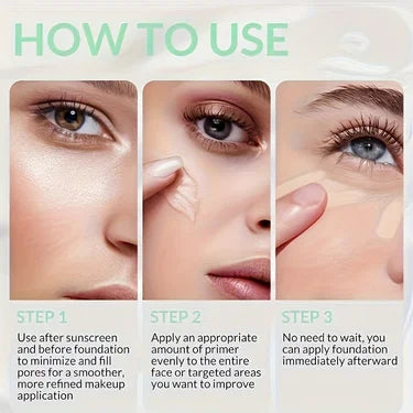 Waterproof Base Transparent Gel Makeup Primer - Full Coverage Matte Foundation With Color Retention, Natural Avocado And Rose Ex