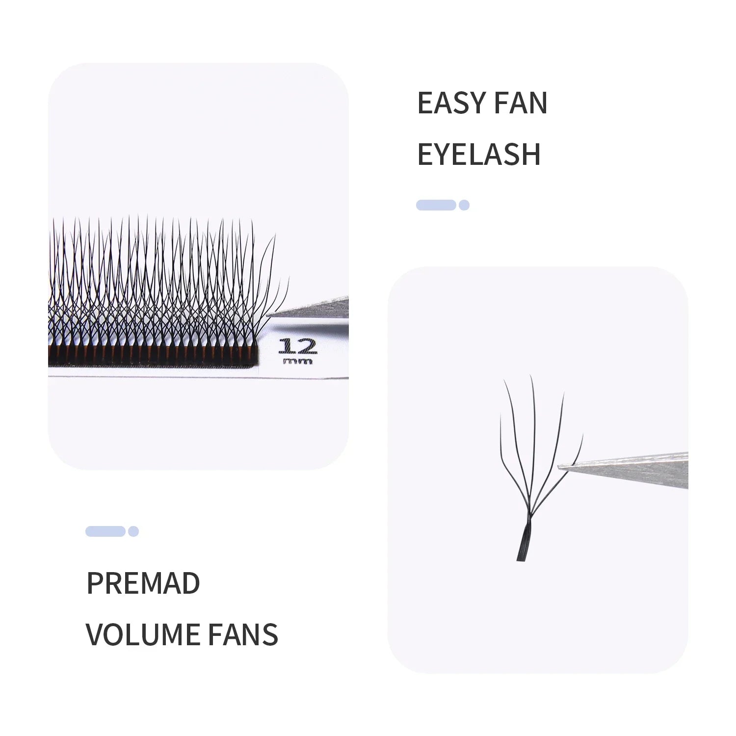 GLAMLASH Camellia 4D 5D W Shaped Eyelash C D L LU M Lashes Extensions Wholesales Premade Volume 12 Rows W Style Natural Soft