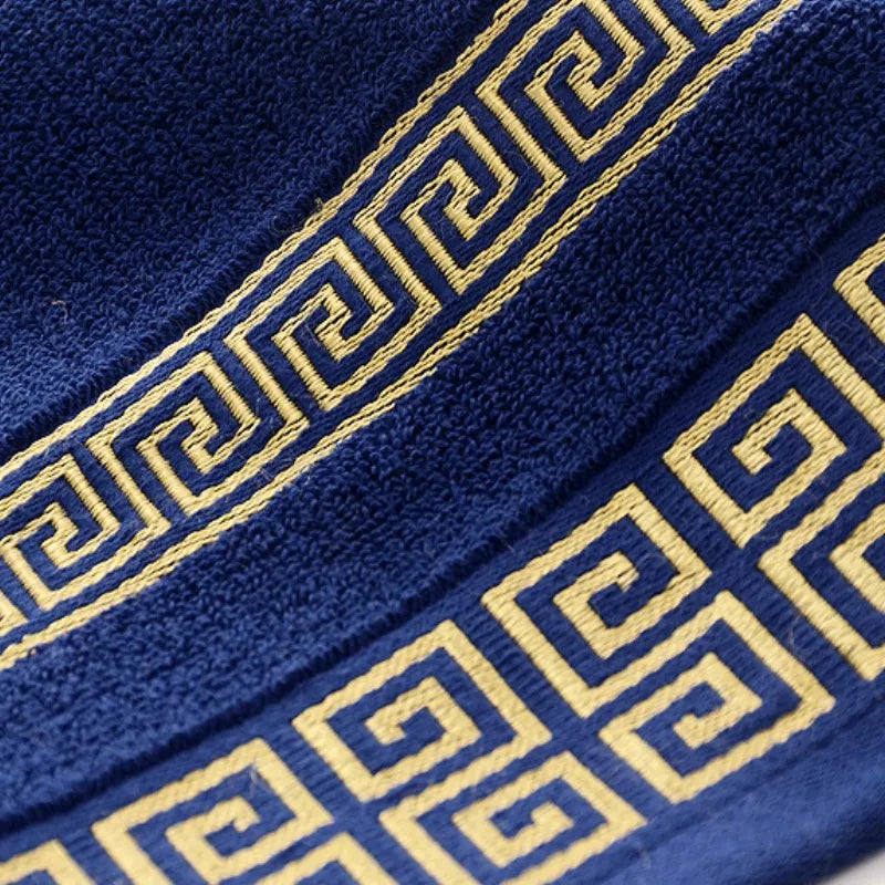 Set of 3 Cotton Bathroom Towels Sets 2pcs Hand Face Towel 35x75cm and 1pcs Big Bath Towels 70X140cm Washcloths Gift Towels