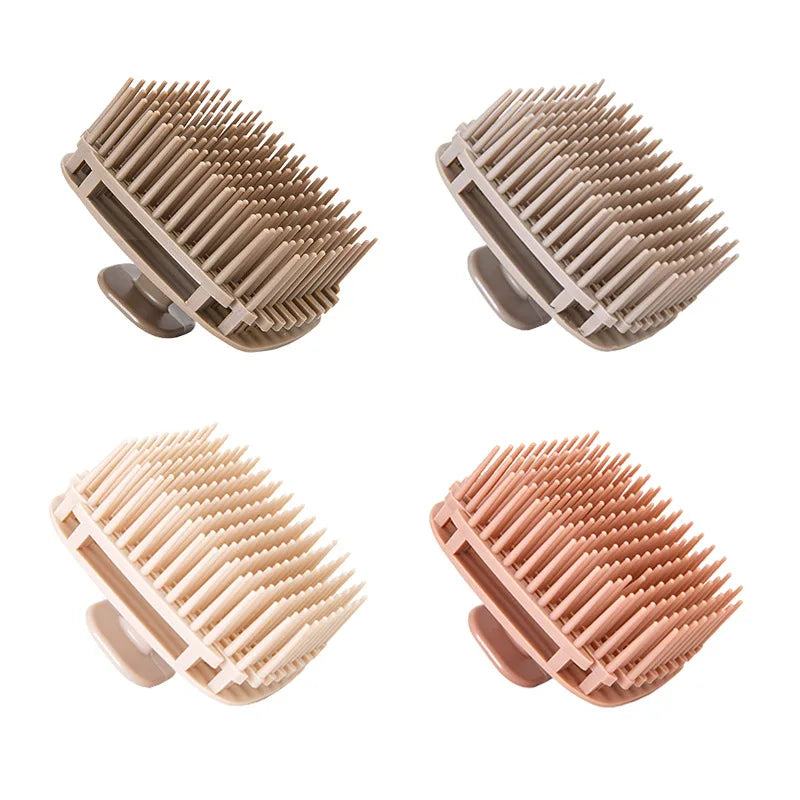 1pcs Silicone Shampoo Brush Head Scalp Massage Comb Hair Washing Comb Body Massage Shower Brush Salon Hairdressing Tool