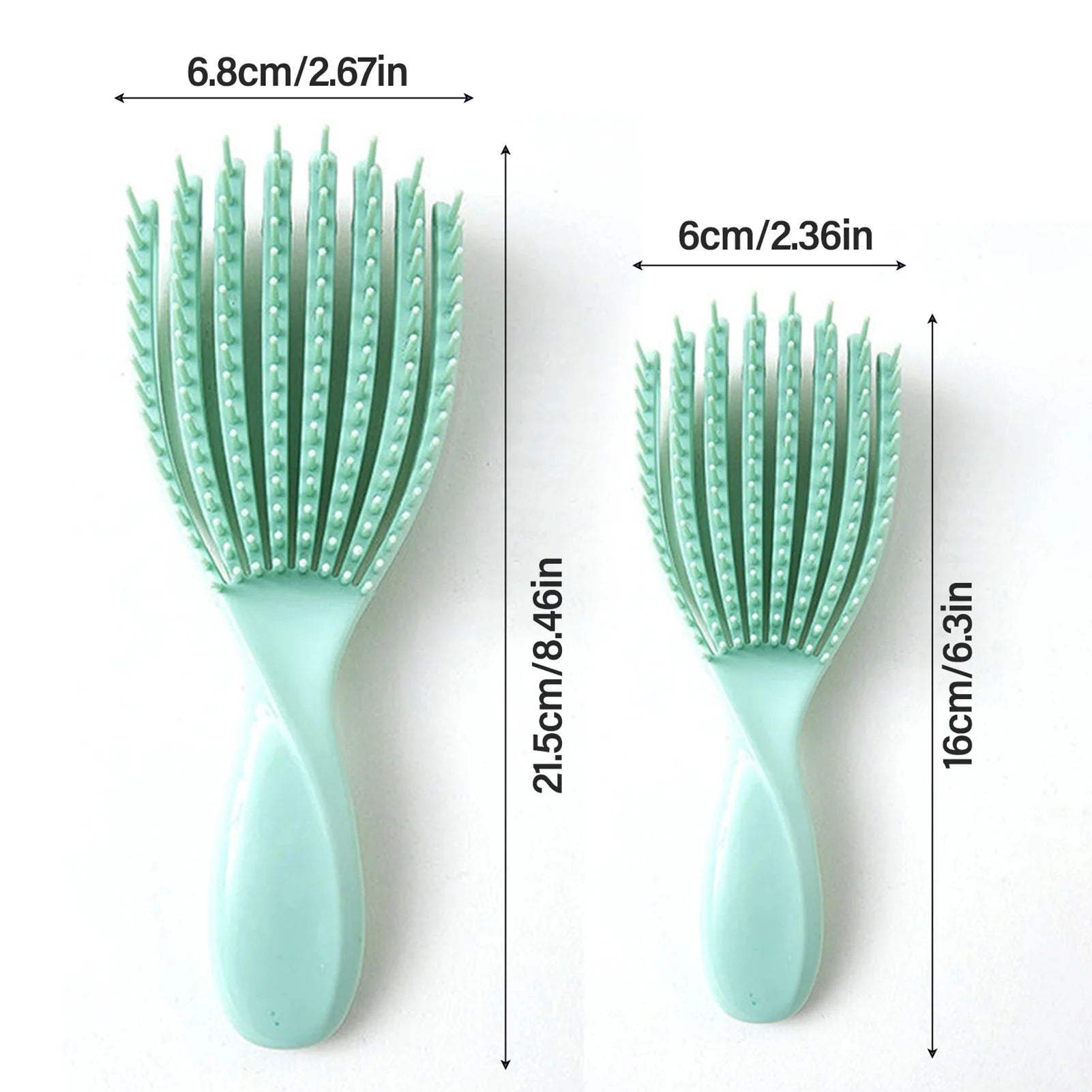 Anti-Static Detangling Brush Flexible Hollow Fluffy Curly Hair Styling Comb for Stubborn Hair Thick Wavy Hair