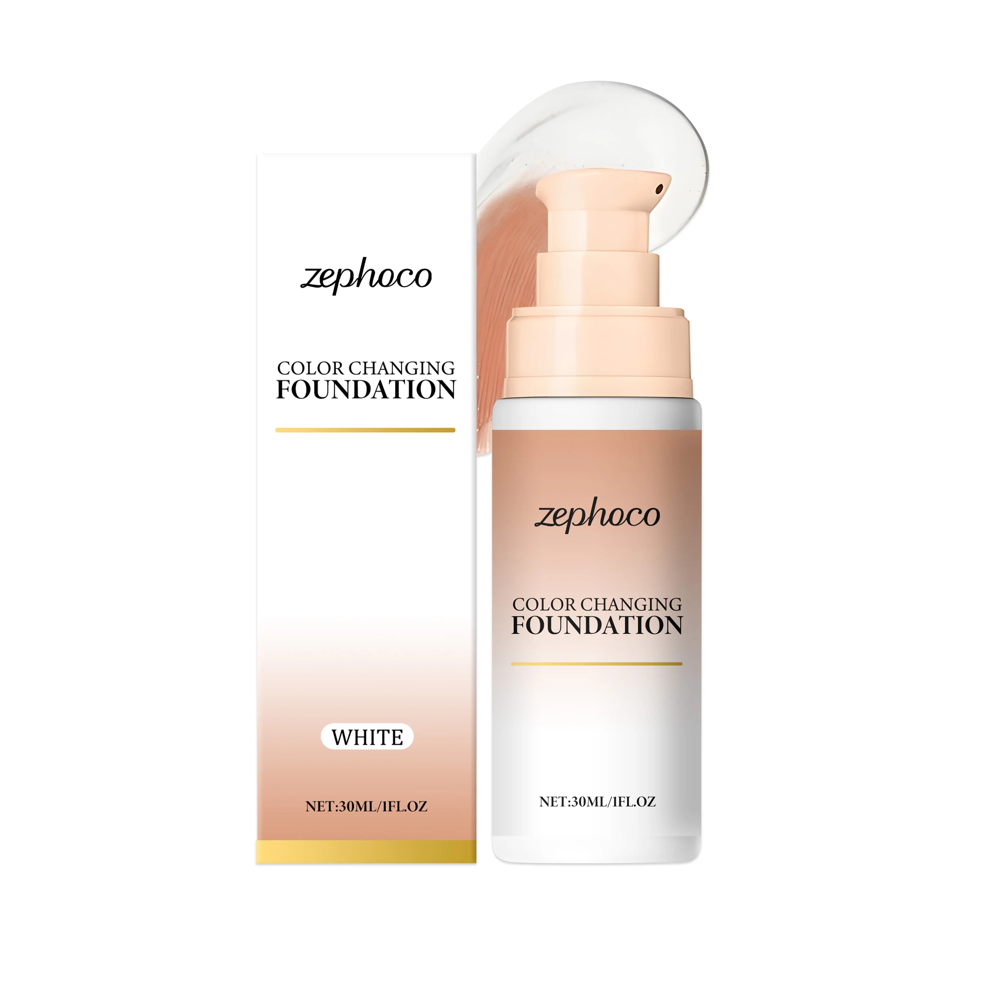 Pink Color Changing Foundation Cream Concealer Makeup Moisturizing Lightweight Cover Skin Imperfections Natural Look zephoco