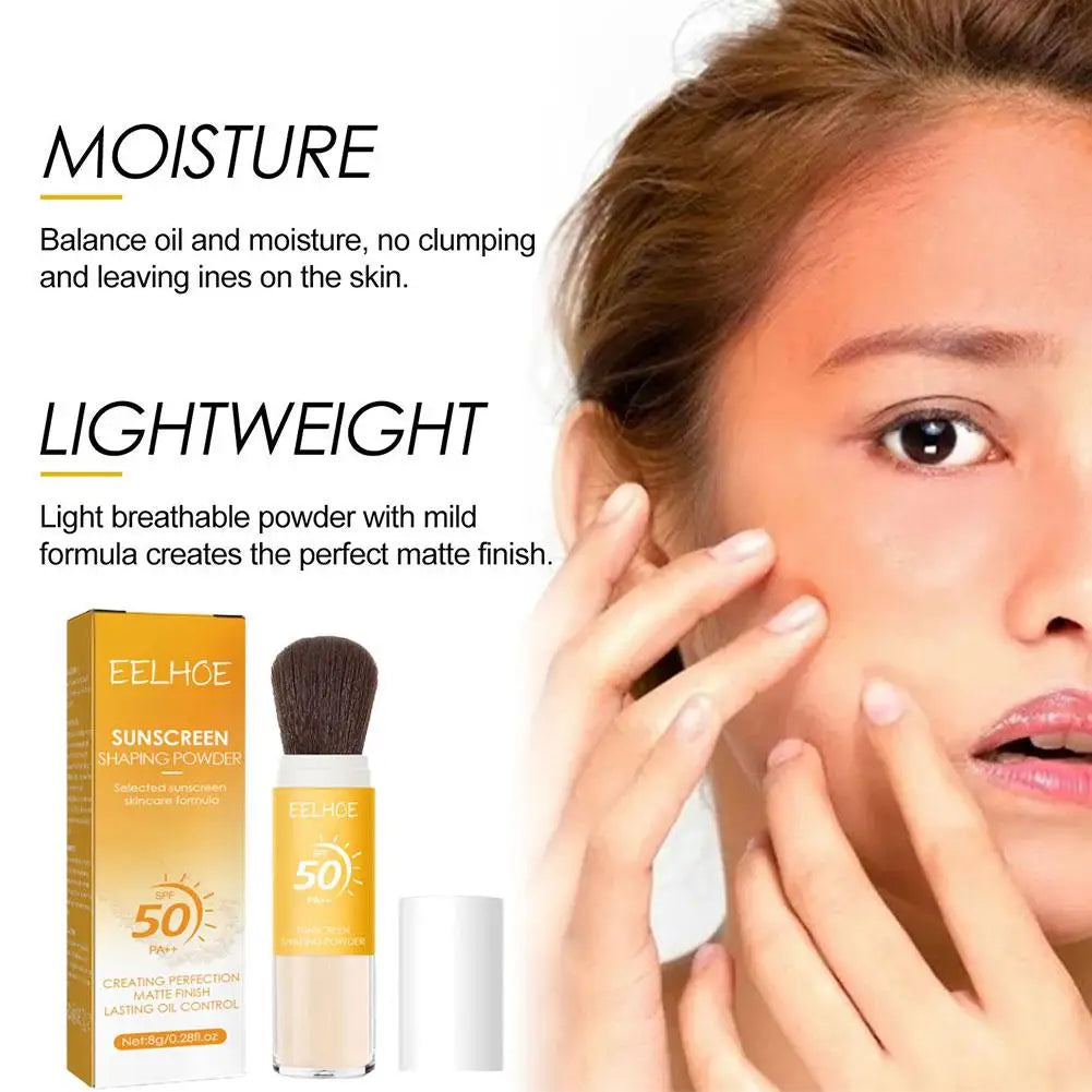 Waterproof Spf50 Sunscreen Loose Powder Sunblock Skin Protective Invisible Pore Solar Blocker Oil Control For Women Face Care