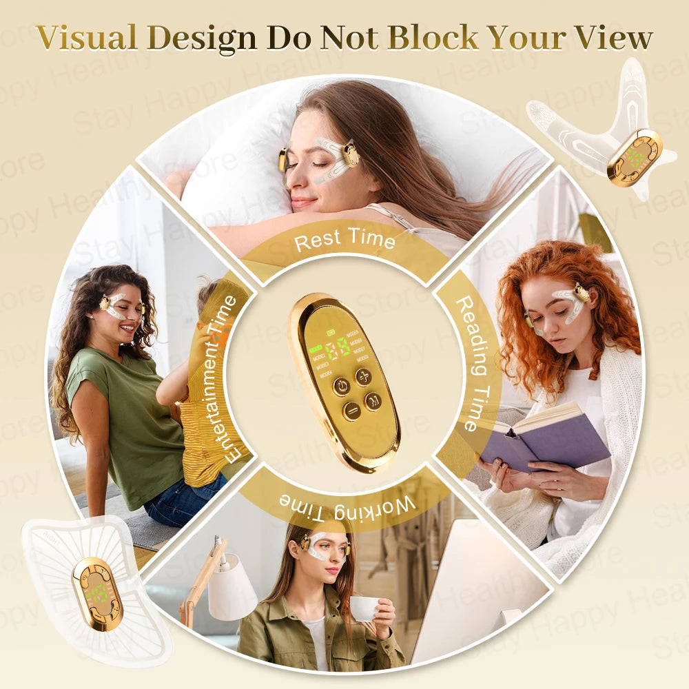 EMS Pulse Microcurrent Eye Care Device Eye Massager To Relieve Fatigue Massage Reduce Dark Circles Eye Swelling Anti-Wrinkle