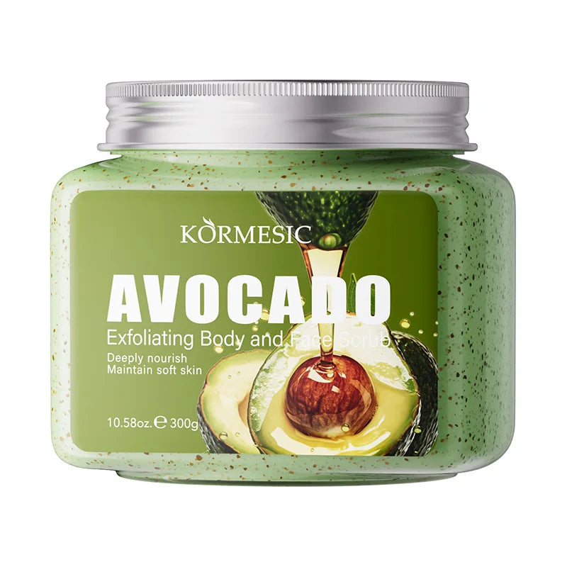 KORMESIC avocado body facial scrub Cream Lotion Moisturizing Deep Cleansing Gentle Tender Face Exfoliation Skin Care Product