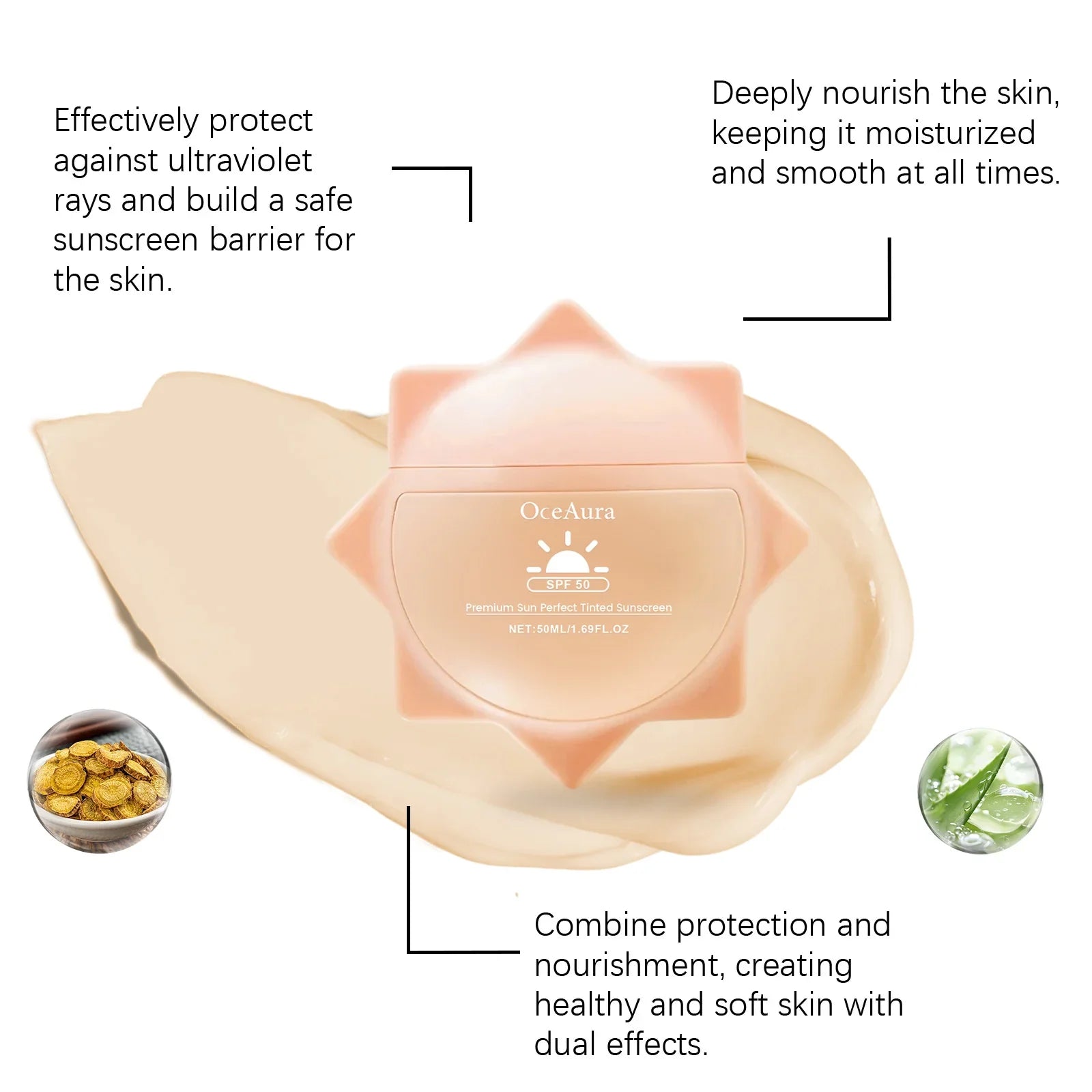 Sunscreen For Face Whole Body SPF 50+ UV Resistant Skin Protection Anti Sunburn Oil Control Moisturizing Sun Isolation Cream