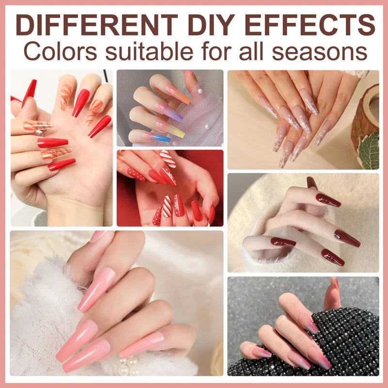 Professional Gel Nail Polish Kit Semi Permanent Gel Varnish Set Nail Art Manicure Kit And UV LED Nail Dryer Electric Nail Drill