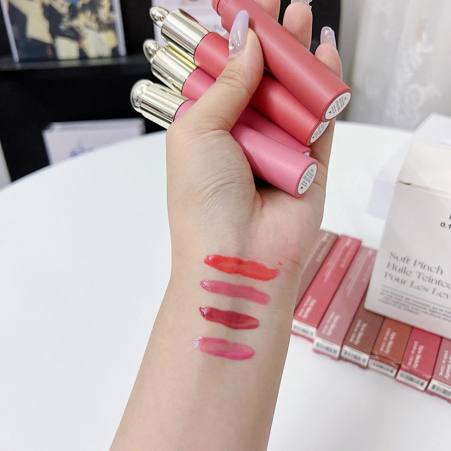 Rare Beauty Silky Velvet Lip Gloss Soft Pinch Tinted Lip Oil Long-lasting the Complexion Happy Hope Wonder With Box Makeup Lip