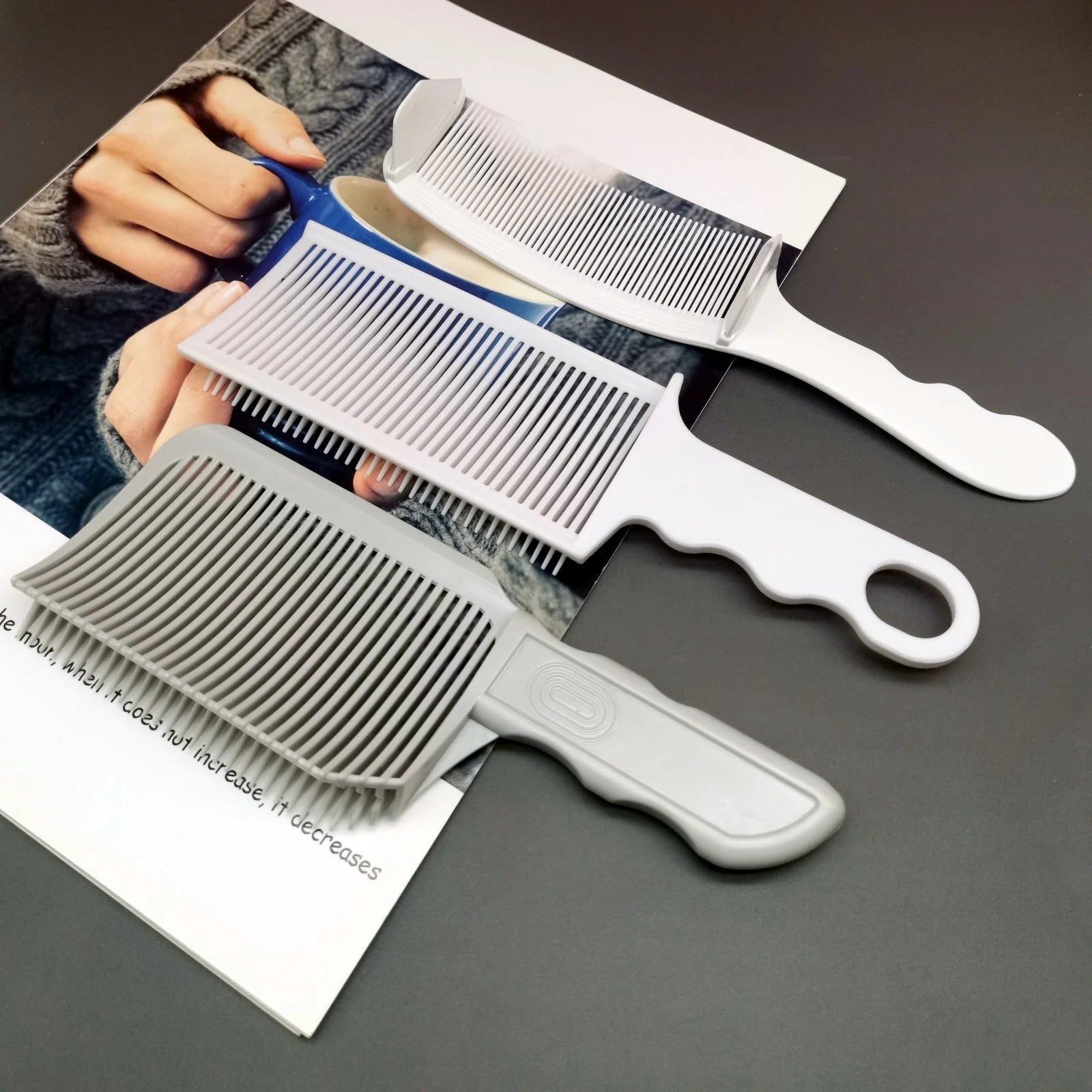 1/3Pcs Barber Hair Comb Kit Flat Top Hair Cutting Fading Stying Fade Comb Men Fade Brush Salon Hair Tool Accessories