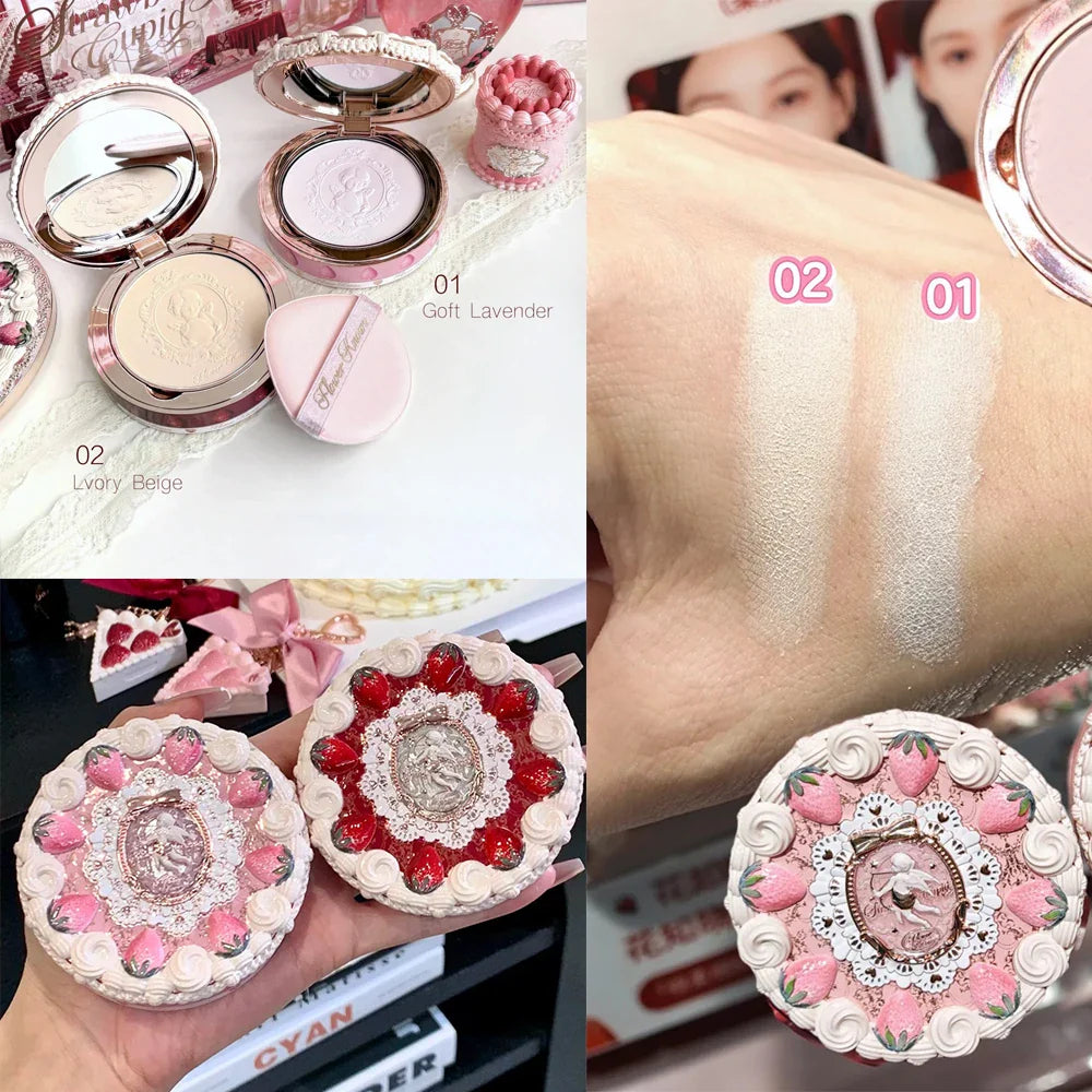 Flower Knows Stay Sweet 8 Pc Full Face Makeup Set Eyeshadow Blush Contour Lip Cream Hydrating Soft Matte Pigment Glowy Kit