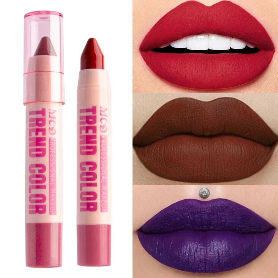 Moisturizing 12 Color Lipliner Pen Waterproof Plumping Stain Lipstick Natural Nude Pink Lip Liner Outline Lips Contour Makeup Fo