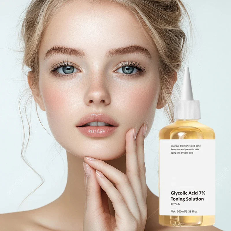 ENVISHA Face Skin Care 100ML Glycolic Acid 7% Toning Solution To Remove Acne And Moisturizing Skin Rejuvenating Deep Hydration