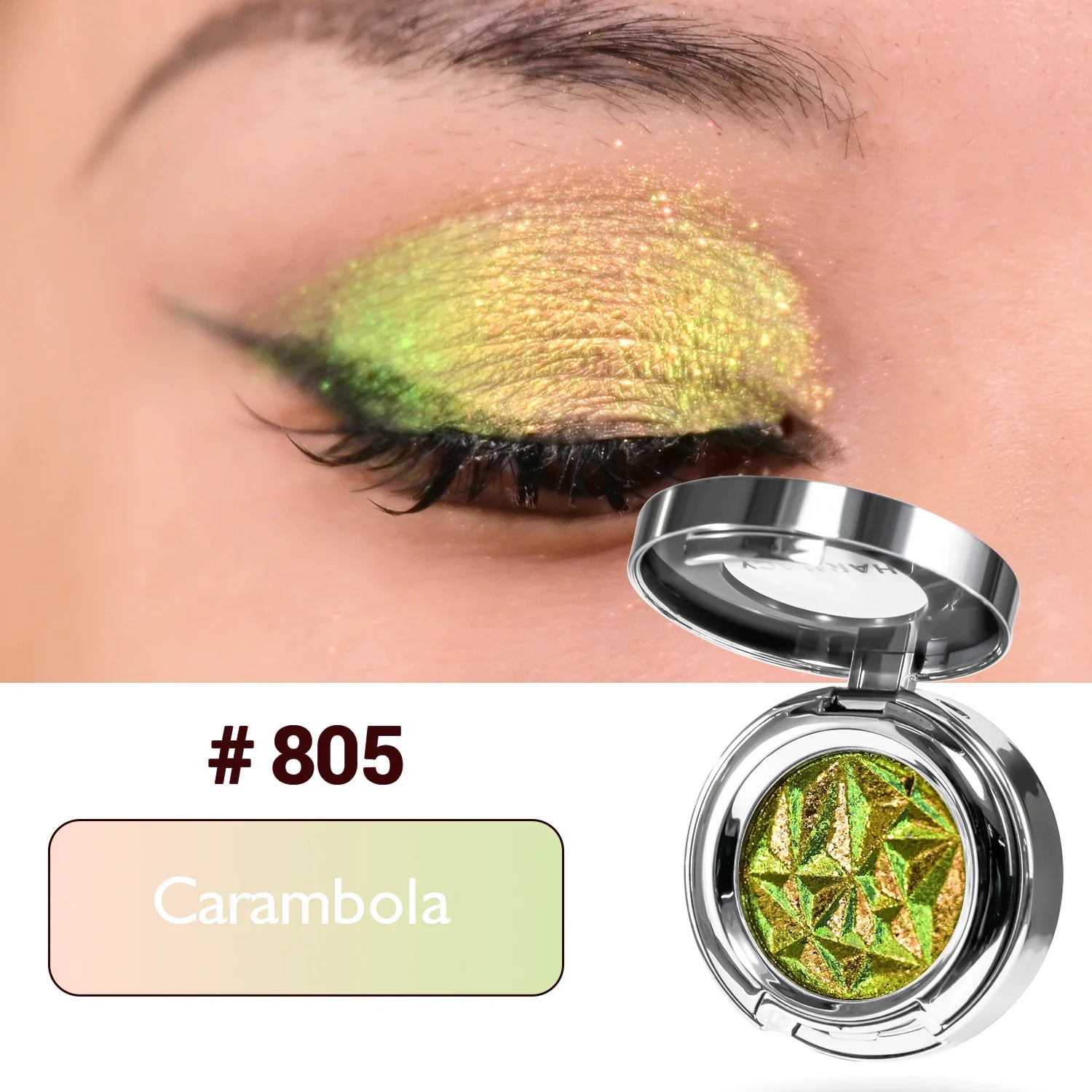 CHARMACY Duochrome Long-lasting Eyeshadow Palette High Quality Pigment Shadows with Glitter Makeup Cosmetic for Eye Women