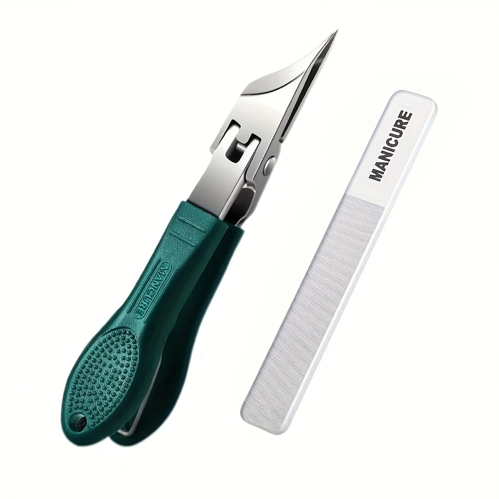 25° Slant Edge Nail Clipper Set Anti-Splash Eagle Beak Oblique Toe Nail Trimmers for Ingrown Toenail Professional Manicure Tools