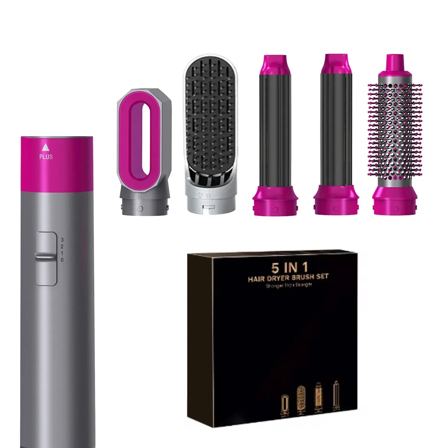 5 in 1 Multifunctional hair dryer Straightener Curling iron Curling iron with brush Hot air comb Styling set