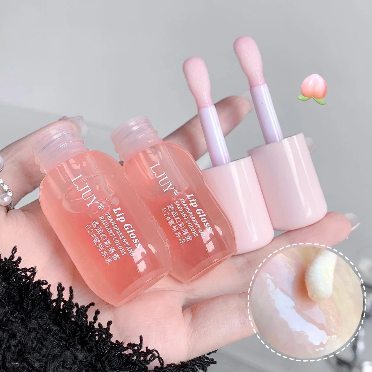 Crystal Jelly Lip Care Oil Fade Lip Lines Fruit Lip Gloss Transparent Hydrating Plumping Lips Coat Lip Gloss Makeup Cosmetics