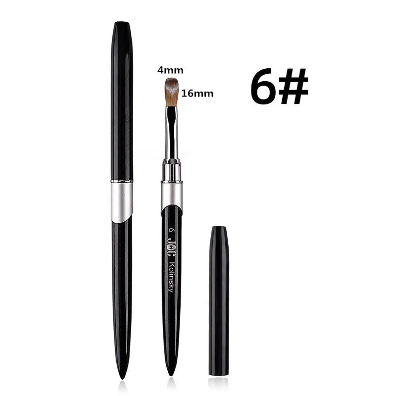 1PC Nail Acrylic Brush Kolinsky Sable Acrylic Brush UV Gel Carving Pen Brush Liquid Powder DIY Nail Drawing