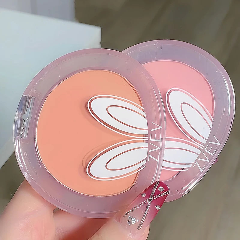 Long ears Monochrome blush white matte cosmetics vitality girl nude makeup natural smudge monochrome blush plate
