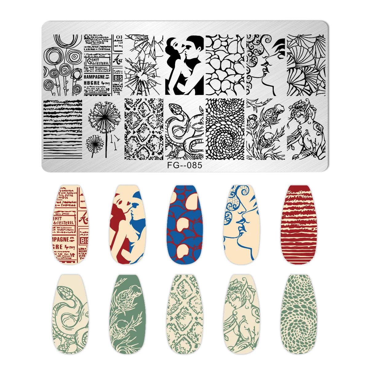 Cartoon Bear Nail Stamping Plates Fruit ice cream cake Floral Flower Leaf Printing Stencil Nail Stamp Templates Nail Art Tools