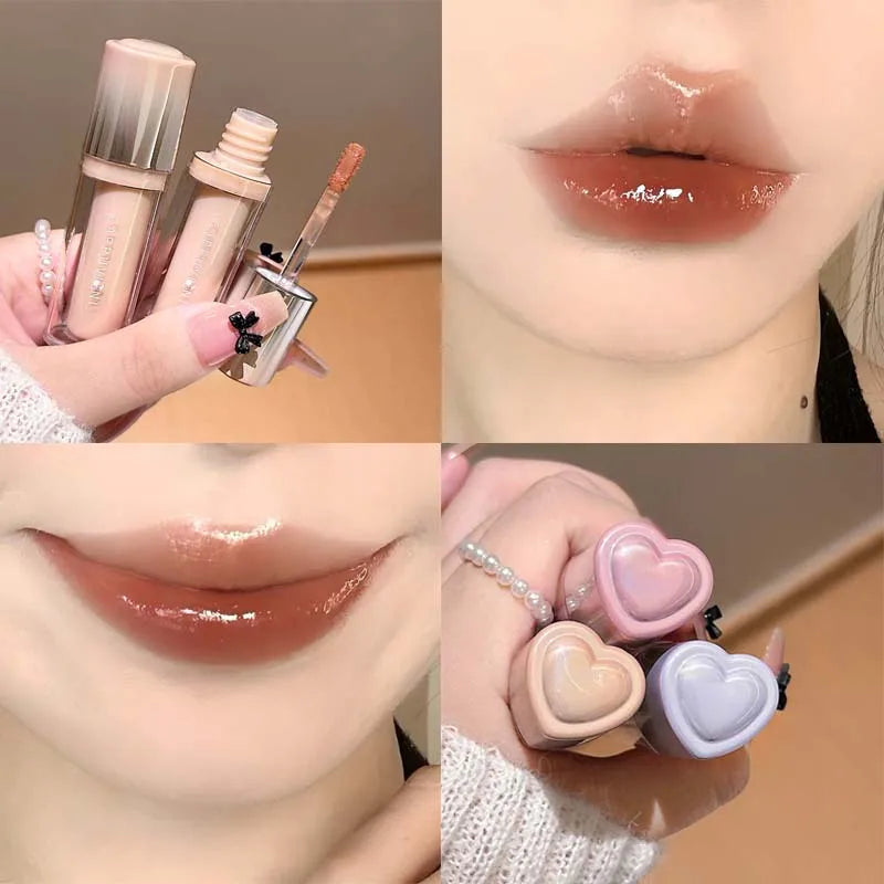 Waterproof Lasting Moisturizing Lightweight Lip Gloss Cute Korea Makeup Clear Fruit Juice Lip Tint Blueberry Wine Stain Lipgloss