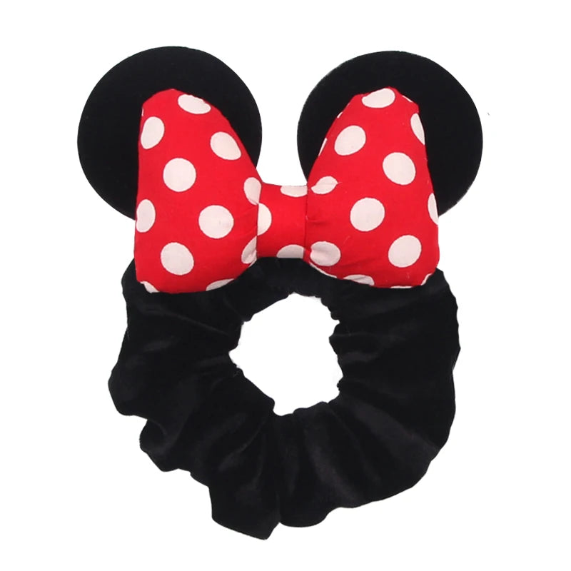Women Ears Hair Scrunchies Velvet Hairbands For Girls Sequins Bows Headband Women Trip DIY Accessories Mouse Party Decor