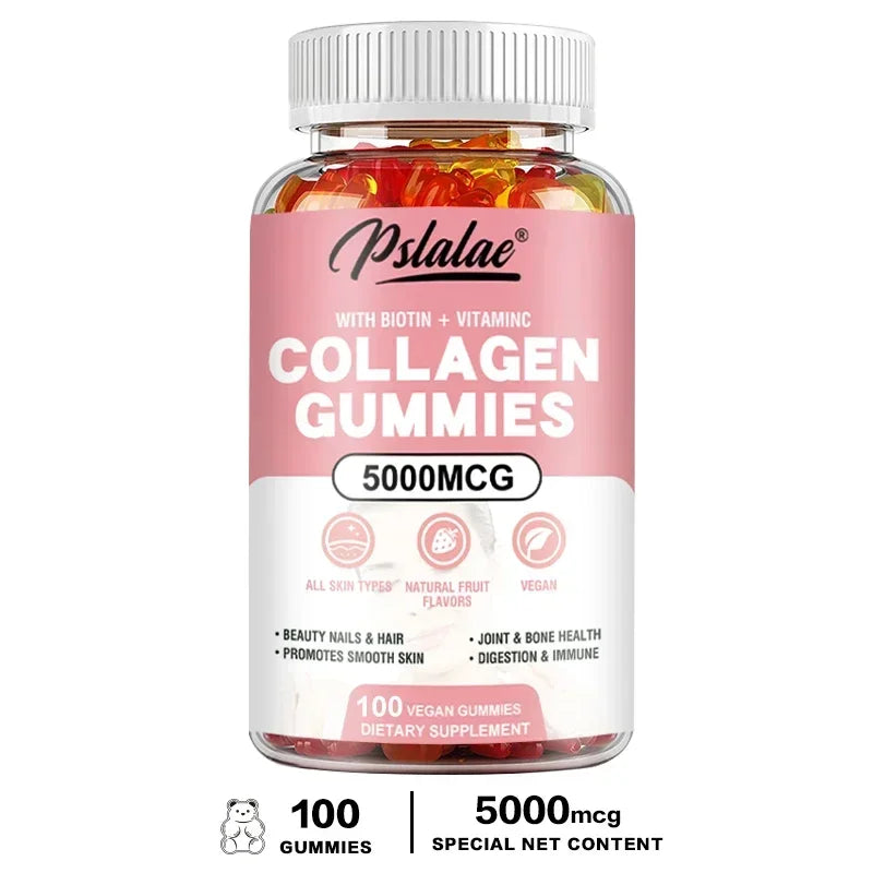 Collagen Gummies - Whitening Skin Beauty, Anti-aging, Smooth and Firm Skin, Reduce Wrinkles