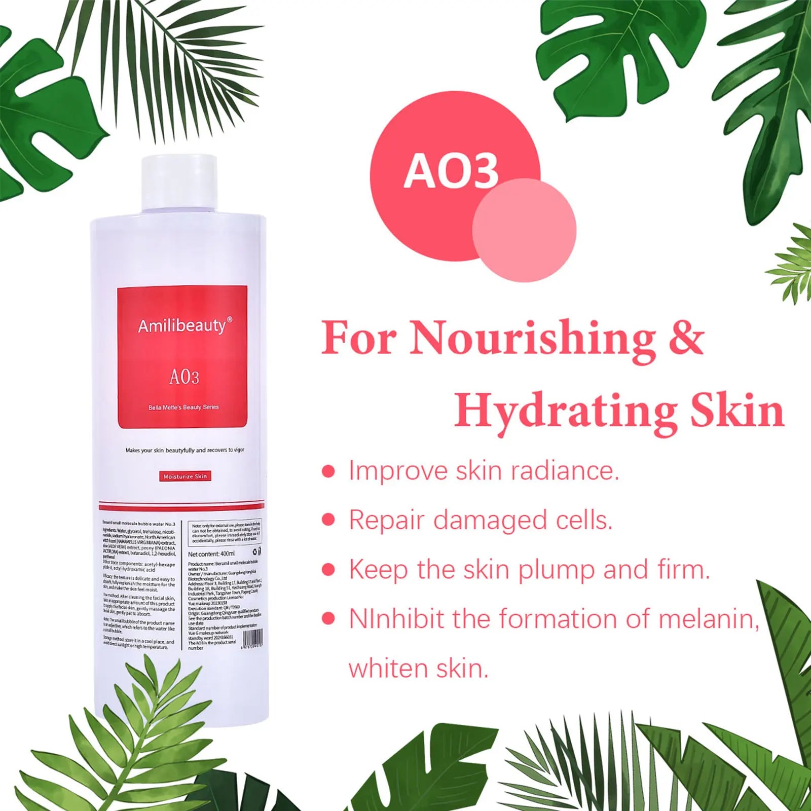 3pcs/Lot 1200ML Hydra Liquid Face Serum Facial Aqua Peel Solution AS1 SA2 AO3 For Beauty Machine SkinCare Deep Cleaning