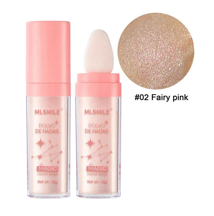 3 Colors Glitter Powder Highlighter Makeup Body Brightens the Natural Face Blusher Fairy Highlight Patting Powder