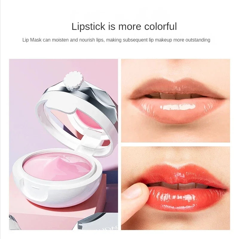 Lip Plumper Night Sleep Maintenance Moisturizing Lip Balm Flavor Nourish Relieve Dryness Reduce Fine Lines Protect Lip Care Mask