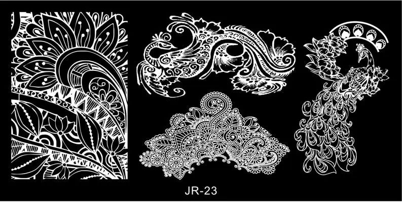 1Pc Nail Art Stamp Plate Geometric Line DIY Stamping Image Plate 6*12CM Nail Stamping Plate Stainless Steel Plate Stencil JR-030